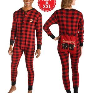 Unisex Bear Cheek Flapjack Adult Onesie Christmas